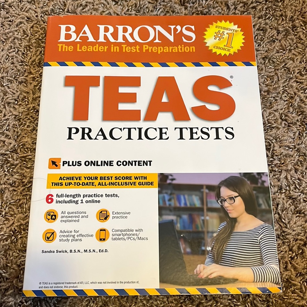 Barron’s TEAS Practice Tests Book